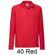 FRUIT OF THE LOOM  Polo dziecięce z długim rękawem 65/35 180g