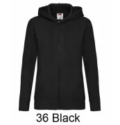 FRUIT OF THE LOOM 62-118-0 Bluza damska z kapturem z zamkiem 280g