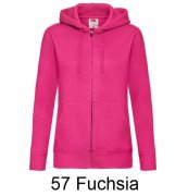 FRUIT OF THE LOOM 62-118-0 Bluza damska z kapturem z zamkiem 280g