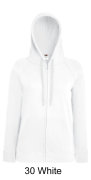 FRUIT OF THE LOOM 62-150-0, 269.01, Damska lekka bluza z kapturem na zamek 240g