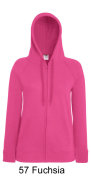 FRUIT OF THE LOOM 62-150-0, 269.01, Damska lekka bluza z kapturem na zamek 240g