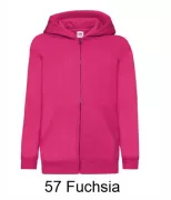 FRUIT OF THE LOOM 62-045-0, 299.01,  Dziecięca bluza z kapturem z zamkiem 280g