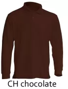 JHK PORA 210 LS Polo męskie pique z długim rękawem 210g
