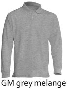 JHK PORA 210 LS Polo męskie pique z długim rękawem 210g