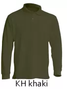JHK PORA 210 LS Polo męskie pique z długim rękawem 210g