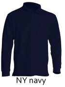 JHK PORA 210 LS Polo męskie pique z długim rękawem 210g