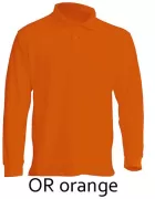 JHK PORA 210 LS Polo męskie pique z długim rękawem 210g