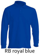 JHK PORA 210 LS Polo męskie pique z długim rękawem 210g