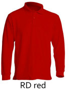 JHK PORA 210 LS Polo męskie pique z długim rękawem 210g