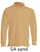 JHK PORA 210 LS Polo męskie pique z długim rękawem 210g