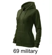 MALFINI 411 Bluza damska z kapturem na zamek Trendy Zipper 300g