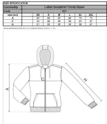 MALFINI 411 Bluza damska z kapturem na zamek Trendy Zipper 300g